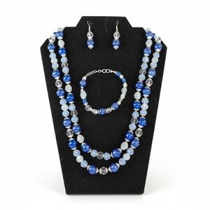 Elegant Blue and Silver Jewelry Set